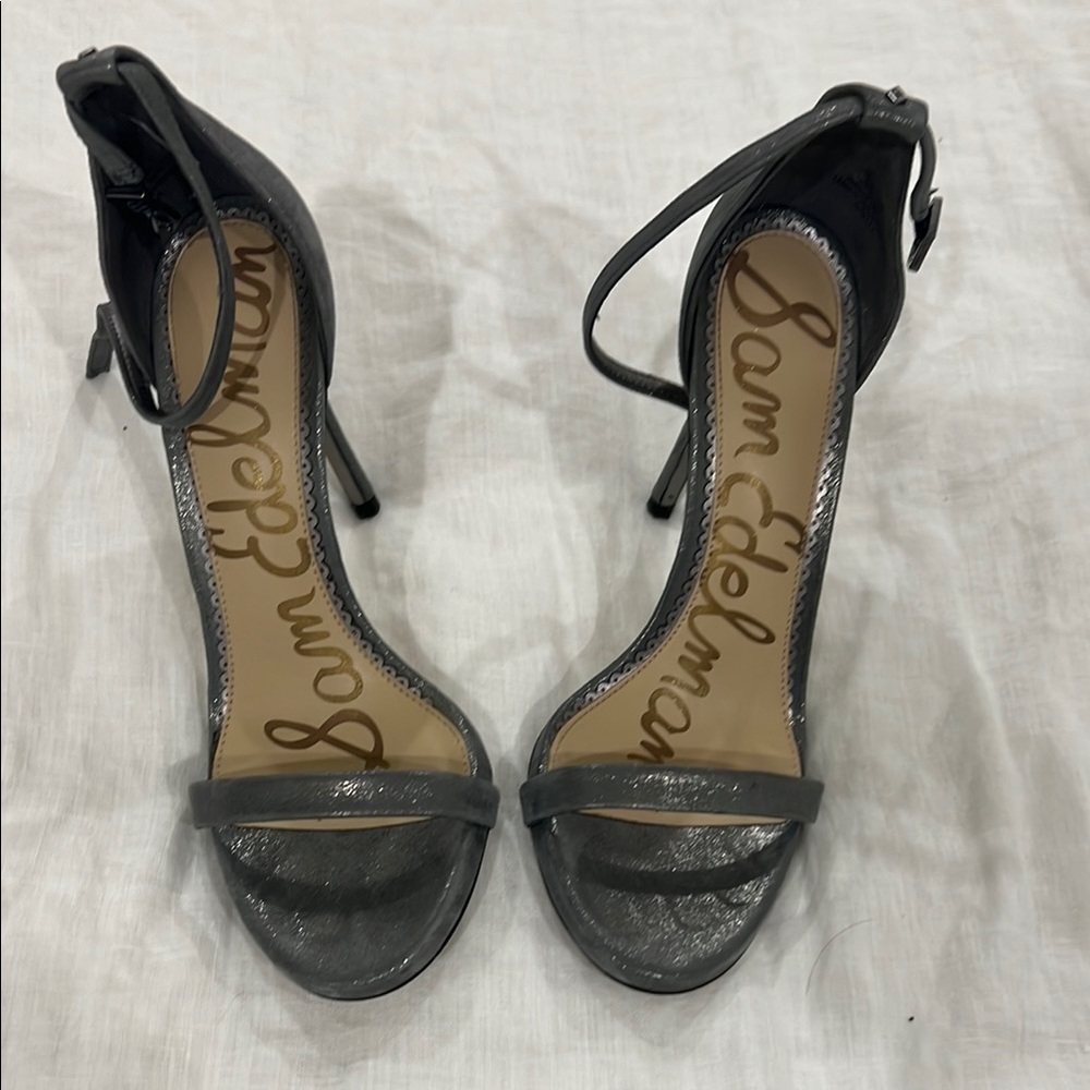 Sam Edelman Metallic Gray Heels